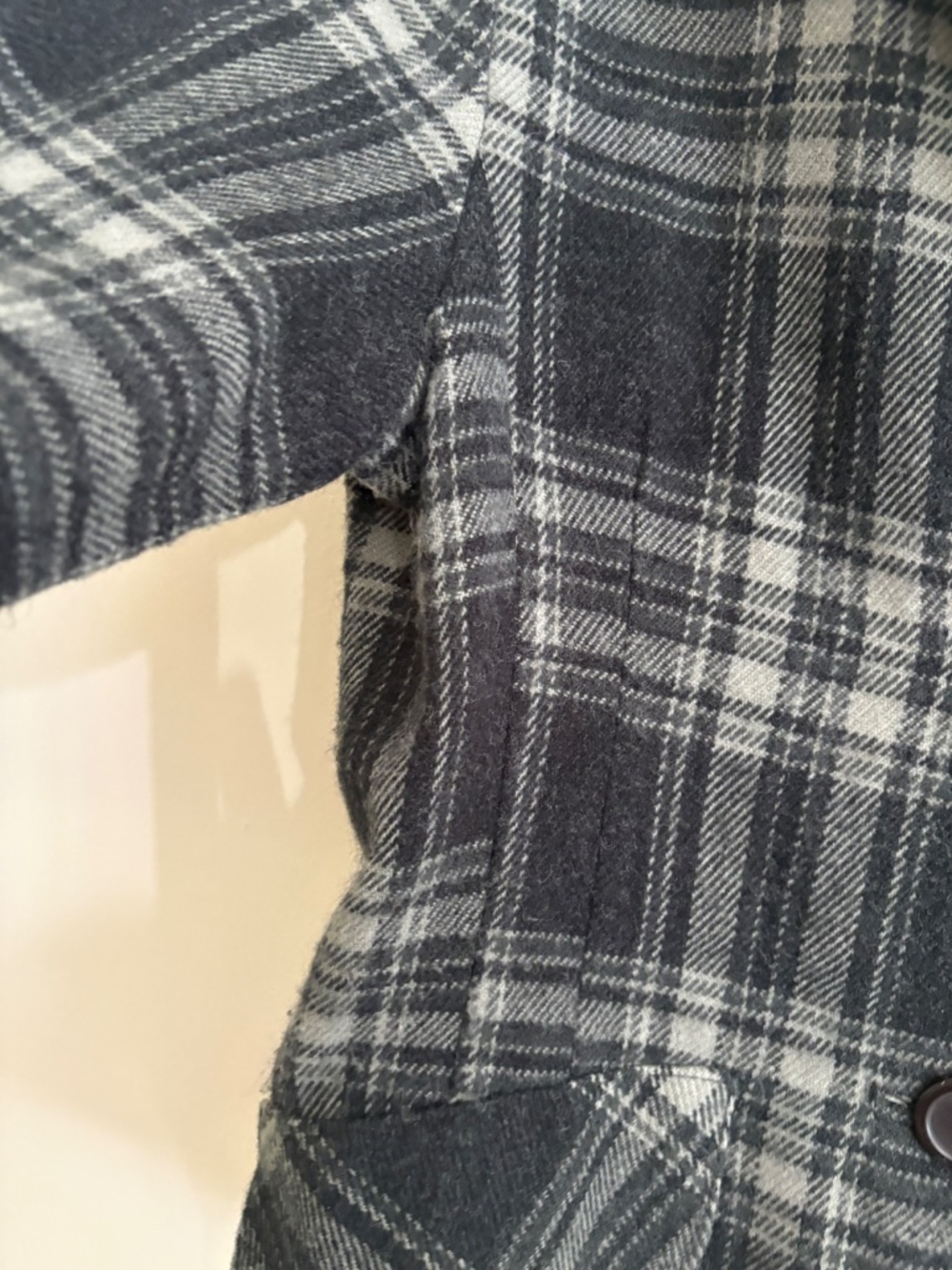 Vintage 1990s STEPS Flannel feel Blazer - Lightweight - Made in USA - Size M - Picture 9 of 14